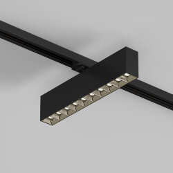 Поворотный однофазный трековый светильник EDDER со светодиодом L273mm 220V 20W 30° 3000K IP20 черный алюминий, Denkirs DK6434-BK