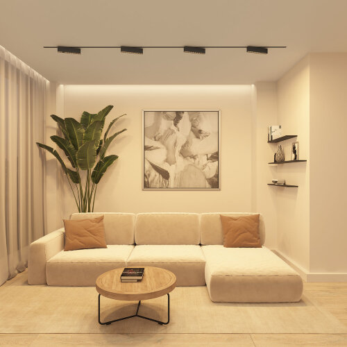 DK6434-BK Поворотный однофазный трековый светильник EDDER со светодиодом L273mm 220V 20W 30° 3000K IP20 черный алюминий. Фото 5