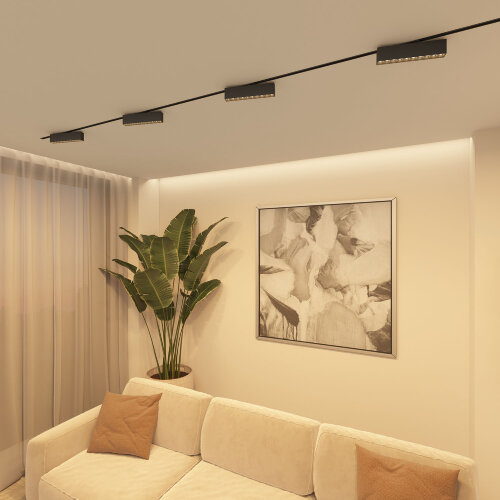 DK6434-BK Поворотный однофазный трековый светильник EDDER со светодиодом L273mm 220V 20W 30° 3000K IP20 черный алюминий. Фото 6