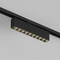 Поворотный однофазный трековый светильник EDDER со светодиодом L273mm 220V 20W 30° 3000K IP20 черный алюминий, Denkirs DK6434-BK
