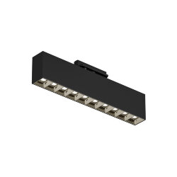 Поворотный однофазный трековый светильник EDDER со светодиодом L273mm 220V 20W 30° 3000K IP20 черный алюминий, Denkirs DK6434-BK