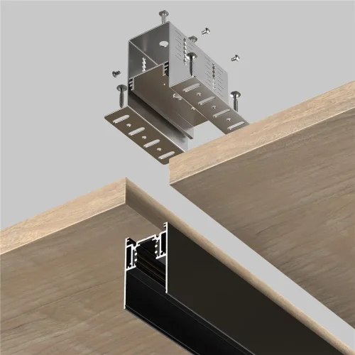 Крепеж для установки шинопровода Gravity в деревянный потолок (Серебро) TRA010HCB - фото 4