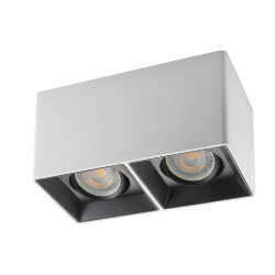 Светильник накладной IP 20, 10 Вт, GU5.3, LED, белый/черный, пластик, Denkirs DK3035-WB