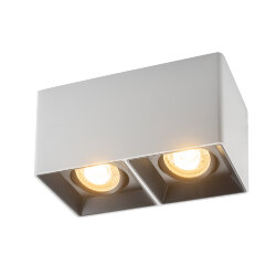 Светильник накладной IP 20, 10 Вт, GU5.3, LED, белый/черный, пластик, Denkirs DK3035-WB