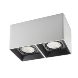 Светильник накладной IP 20, 10 Вт, GU5.3, LED, белый/черный, пластик, Denkirs DK3035-WB