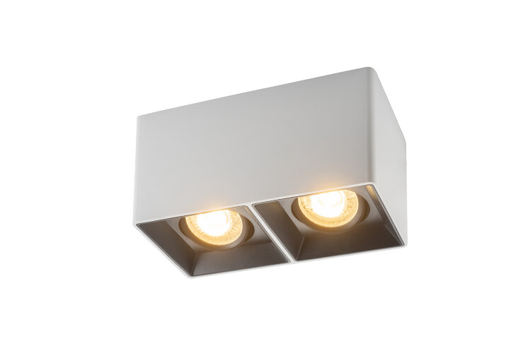 DK3035-WB Светильник накладной IP 20, 10 Вт, GU5.3, LED, белый/черный, пластик.