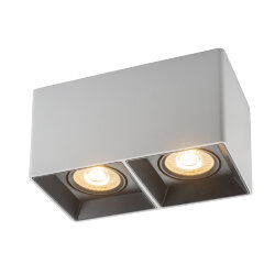 Светильник накладной IP 20, 10 Вт, GU5.3, LED, белый/черный, пластик, Denkirs DK3035-WB
