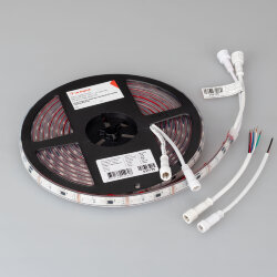 Светодиодная лента герметичная DMX-PFS-В60-12mm 12V RGB-РХ3 (14 W/m, IP68, 5060, 5m) (Arlight) 039175