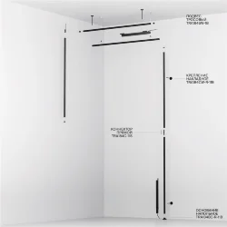 Шинопровод круглый подвесной 2 м Levity (Черный)