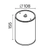 Потолочный светильник Бар / Bar 3000К 12Вт IP 65 (Графит) O306CL-L12GF - фото 12