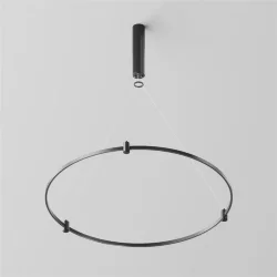 Готовая конструкция круглая D800мм c основанием под блок питания без светильников и блока питания, черный (Черный)