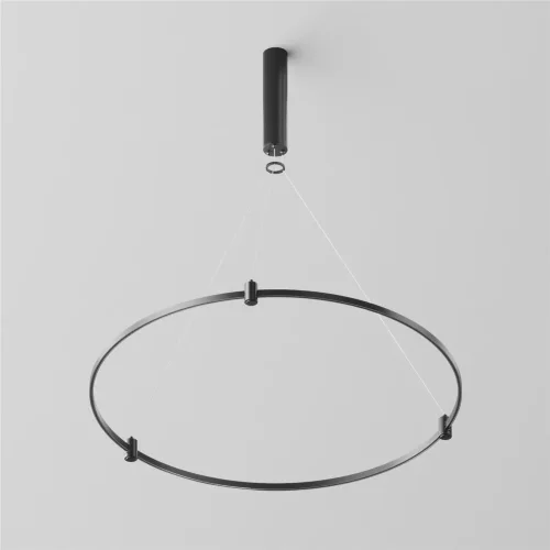 Готовая конструкция круглая D800мм c основанием под блок питания без светильников и блока питания, черный (Черный) TFC-Flar-H01-B - фото