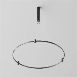 Готовая конструкция круглая D800мм c основанием под блок питания без светильников и блока питания, черный (Черный) TFC-Flar-H01-B