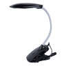TLD-546 Black-LED-350Lm-4500K Светильник настольный прищепка, 5W, Механический выключатель, Черный - фото 1
