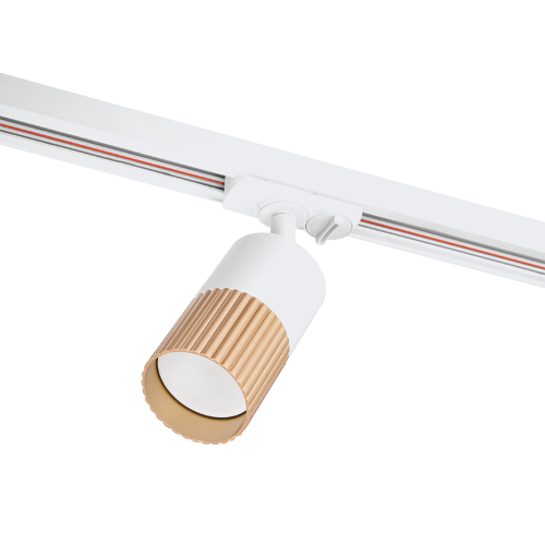 Трековый светильник WOLTA WTL-GU10/18WG-1 под лампу GU10 Белый / золотой DUO - фото 1.