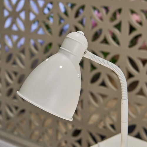 UML-B701 E27 WHITE Светильник настольный, 60W, Цоколь Е27, Механический выключатель, Белый - фото 8