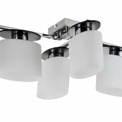 Светильники серии выполнены в современном стиле, арматура сделана из металла, а плафоны – из матового стекла. Благодаря своей небольшой высоте светильники Bice подходят для невысоких помещений. (Хром)