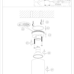 Накладной светильник влагозащ., IP 44, 15 Вт, GU10, белый, алюминий, Denkirs DK3007-WH