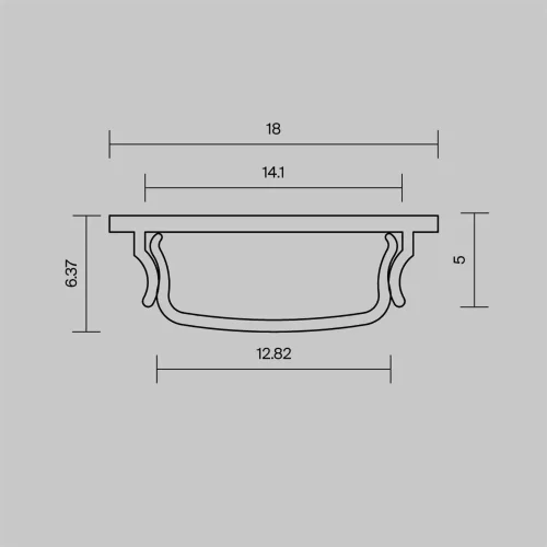 Алюминиевый профиль накладной с вертикальным изгибом 18x6 (Серебро, 2 м), ALM-1806-S-2M 631016 (Серебро) - фото 9