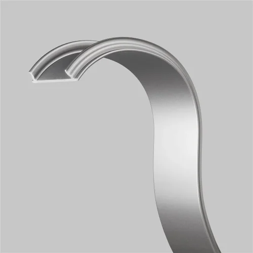 Алюминиевый профиль накладной с вертикальным изгибом 18x6 (Серебро, 2 м), ALM-1806-S-2M 631016 (Серебро) - фото 6