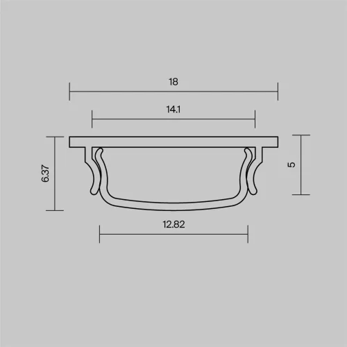 Алюминиевый профиль накладной с вертикальным изгибом 18x6 (Серебро, 2 м), ALM-1806-S-2M 631016 (Серебро) 631016 - фото 9