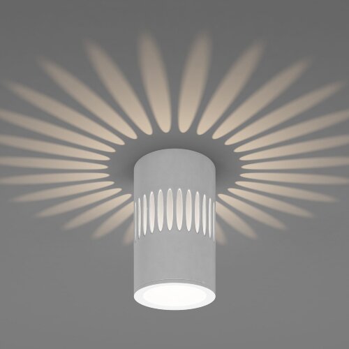 Накладной светодиодный светильник с подсветкой белый - фото 1