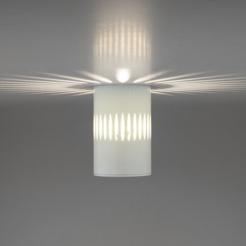 Накладной светодиодный светильник с подсветкой белый - Фото 4