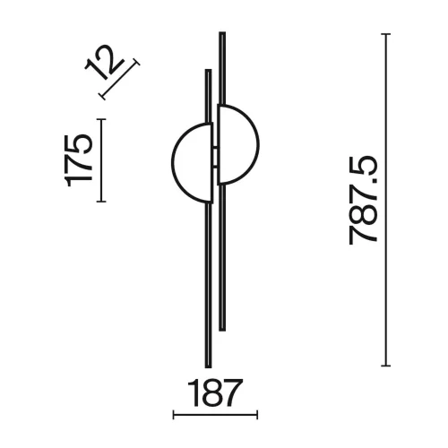 Настенный светильник (бра) Skyline 4000K 23Вт (Черный) - фото 4