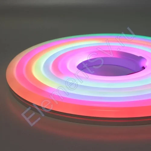 Светодиодный гибкий неон 0612 RGB-SPI WS2811, 3535 60pix, 12V, 16W/m, LB32 - фото.