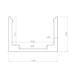 Алюминиевый профиль Т1212 S604