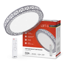 Светильник светодиодный COMFORT LOFT-G 55Вт 230В 3000-6500K 4400Лм 400x105мм с пультом ДУ IN HOME