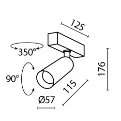 Трековый светильник Фокус / Focus Led Radity 2700-6500K 12Вт 36° Dim Smart (Белый) TR103-4-12WTW-M-W