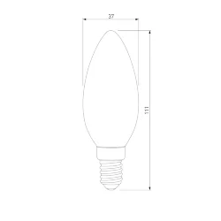 Светодиодная лампа "Свеча" C37 8W 6500K E14 BLE1404 (048991)