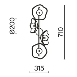 Настенный светильник (бра) Miracle G9х4 (Латунь)