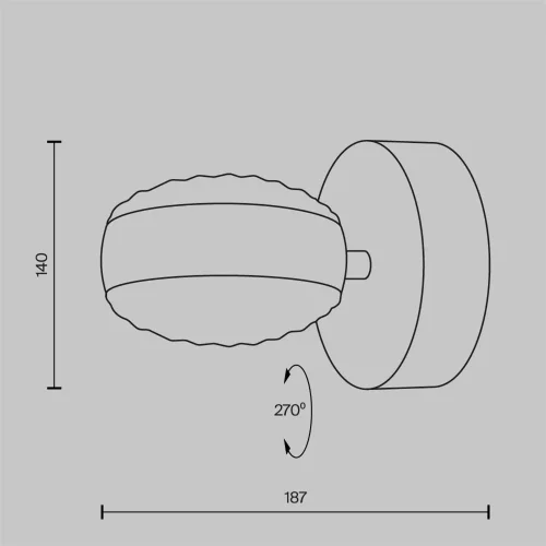 Настенный светильник (бра) Mind 3000К 10Вт (Латунь) - фото 9
