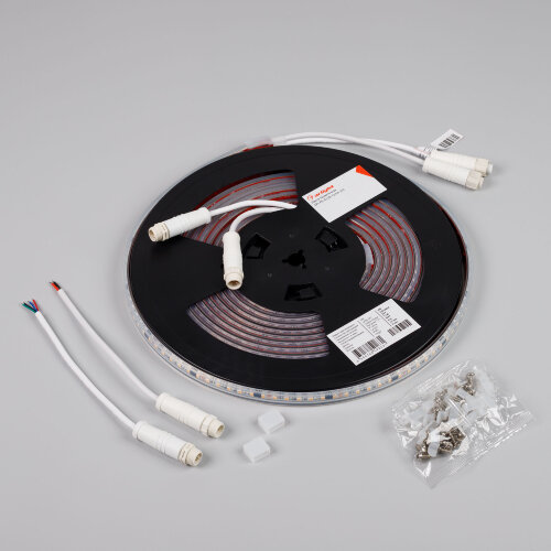 Светодиодная лента герметичная SPI-PS-A120-12mm 24V White6000-PX6-BPT (11 W/m, IP67, 2835, 5m) (Arlight, бегущий огонь) - фото 3