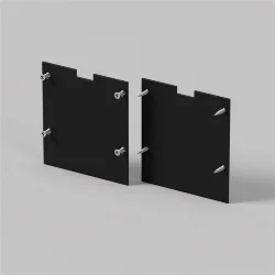 Комплект заглушек (для профиля 50×50) 2 шт., ALM-5050T-B-EC 642047 (Черный)