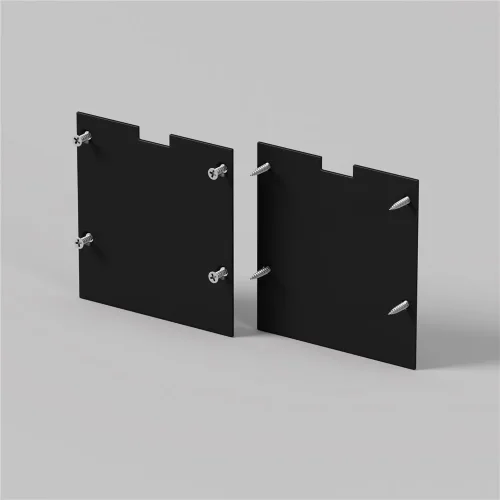 Комплект заглушек (для профиля 50×50) 2 шт., ALM-5050T-B-EC 642047 (Черный) - фото 2