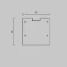 Комплект заглушек (для профиля 50x50) 2 шт., ALM-5050T-B-EC 642047 (Черный) 642047 - фото 6