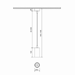 'Крепление сменное М6 для светильников MINI VILLY, подвесное, цвет Белый, MINI-VL-M6-WH 004868