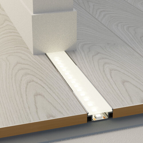 Профиль алюминиевый напольный WOLTA WAP-I/F-19/8/2000-A встраиваемый серый IP67 19х8х2000мм - фото 3.