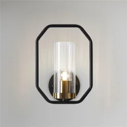 Настенный светильник (бра) FR5524WL-01BBZ Люми / Lumi E27x1 (Черный и Бронза) FR5524WL-01BBZ
