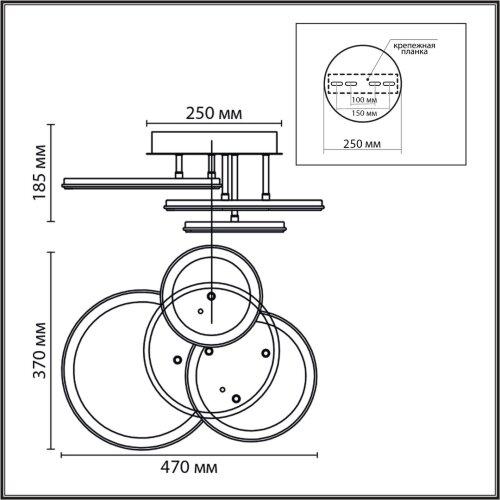 Умная люстра потолочная «LUMION» 8380/60CL, серия: ALIS SMART (крепление на планке). Фото 3.