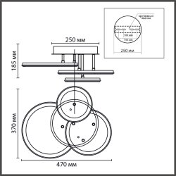 Умная люстра потолочная «LUMION» 8380/60CL, серия: ALIS SMART (крепление на планке) - -