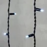 Гирлянда Бахрома 3,2 x 0,9 м Белая с Мерцанием Белого Диода 220В, 168 LED, Провод Черный Каучук, IP65. Фото 3.