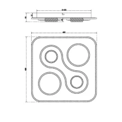 Потолочный светильник FR6049CL-L95W Пластинка / Lamina 95 Вт LED с пультом ДУ (Белый) FR6049CL-L95W