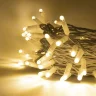 Гирлянда Нить 10м Тепло-Белая 24В, 100 LED, Провод Белый Каучук 2,3мм, IP65. Фото 3.
