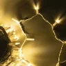 Гирлянда Нить 10м Тепло-Белая 24В, 100 LED, Провод Белый Каучук 2,3мм, IP65. Фото 4.