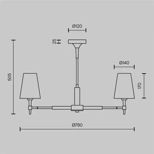 Потолочный светильник Zaragoza E14х5 (Латунь) - фото
