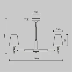 Потолочный светильник Zaragoza E14х5 (Латунь)